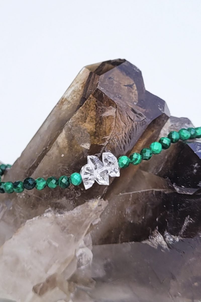 MALACHIT x HERKIMERI GYÉMÁNT
