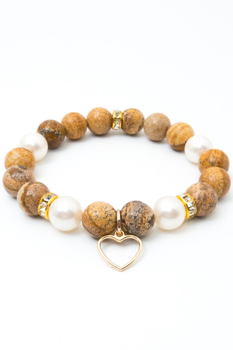 TÁJKÉPJÁSPIS X MAJORICA GYÖNGY - választható méret