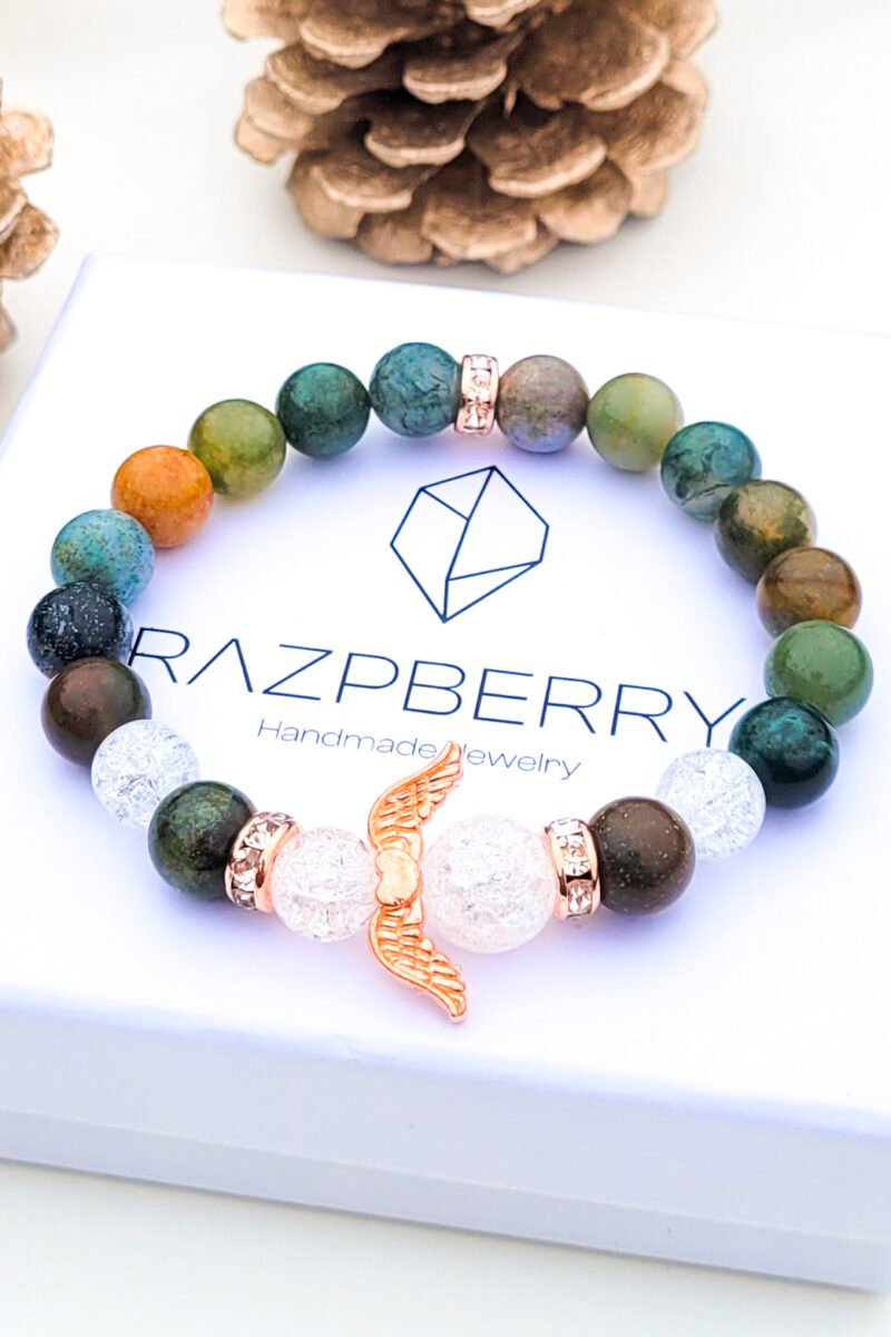 INDIAI ACHÁT X HEGYIKRISTÁLY - 15 cm