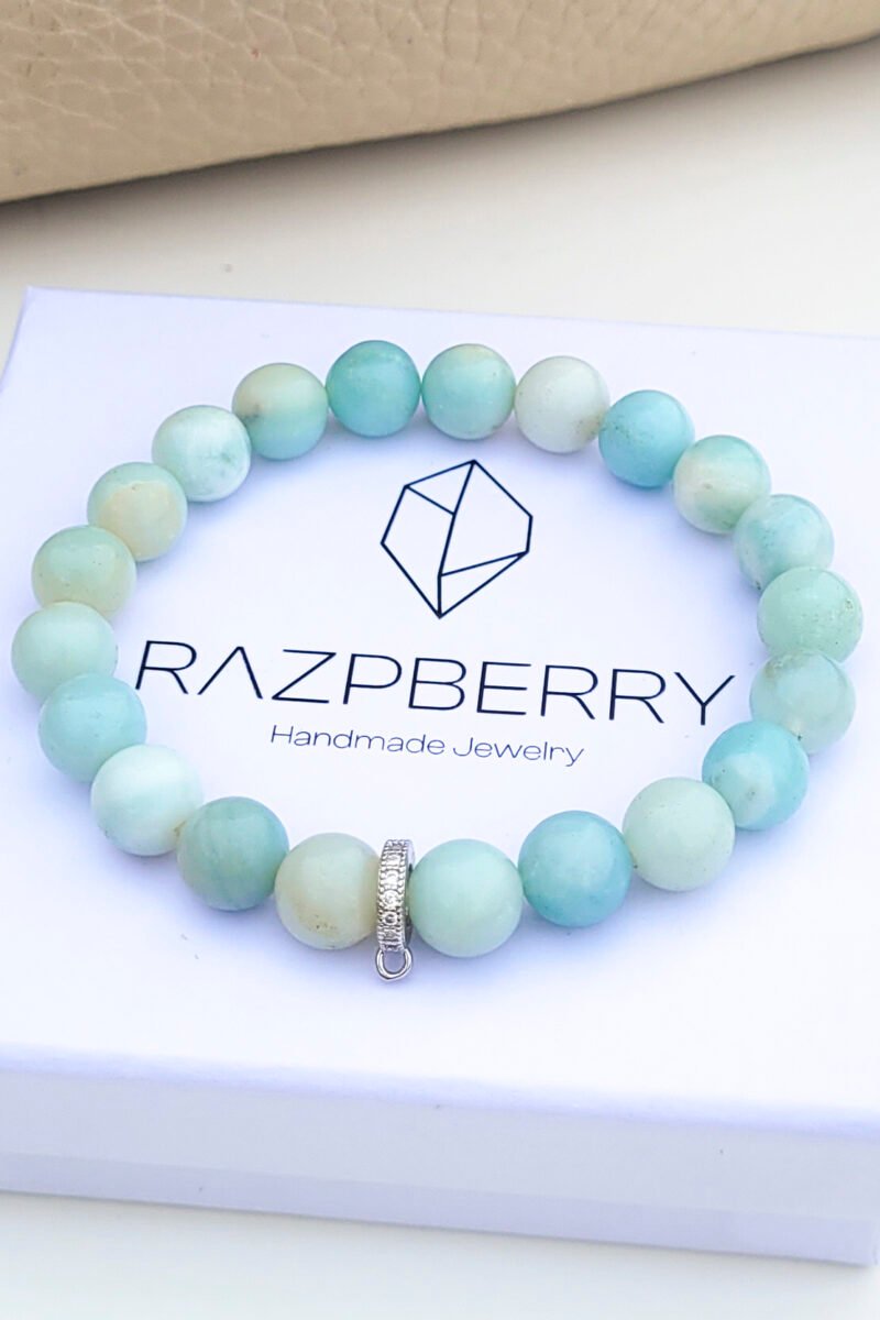 ZÖLD KŐ KVARCIT karkötő - választható köztessel