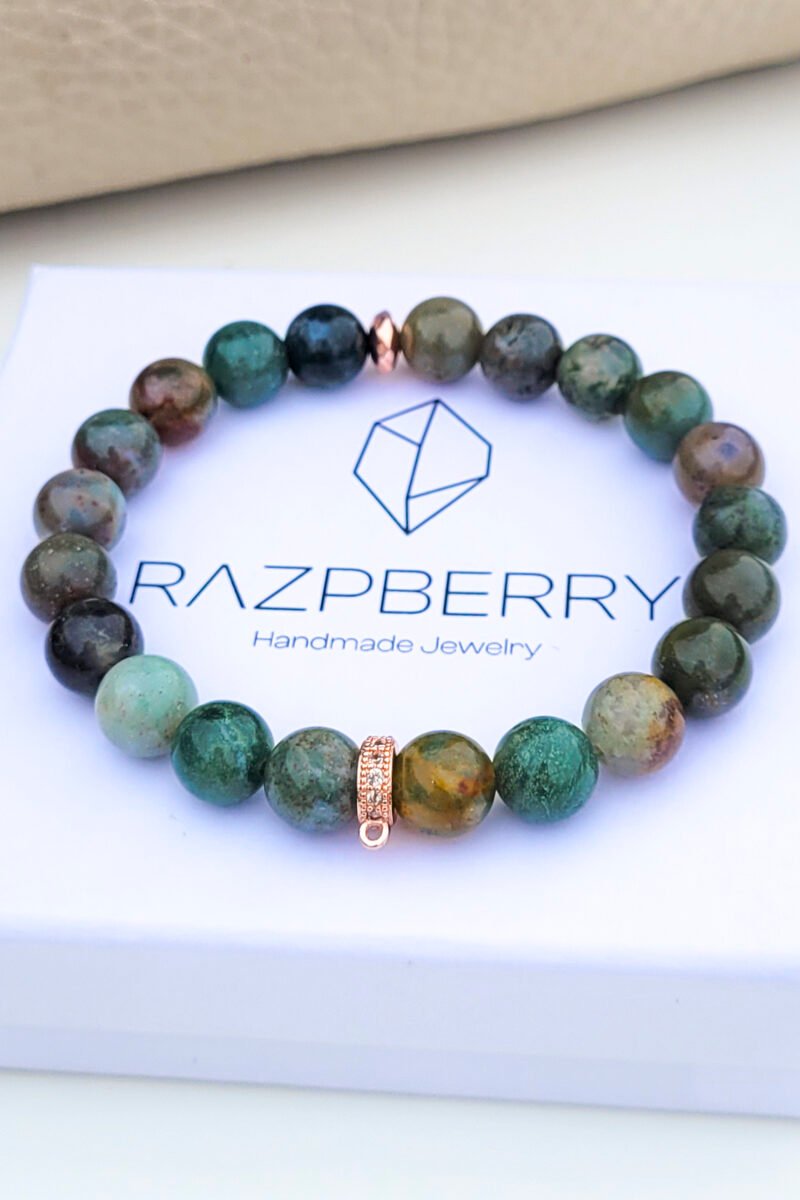 INDIAI ACHÁT karkötő - választható köztessel