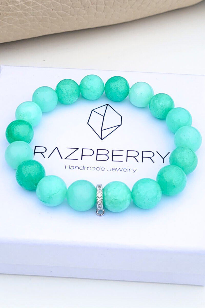 SZÍNEZETT JÁDE karkötő - választható köztessel