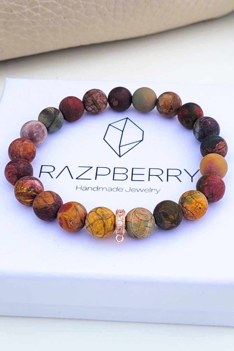 MATT PICASSO JÁSPIS karkötő - választható köztessel