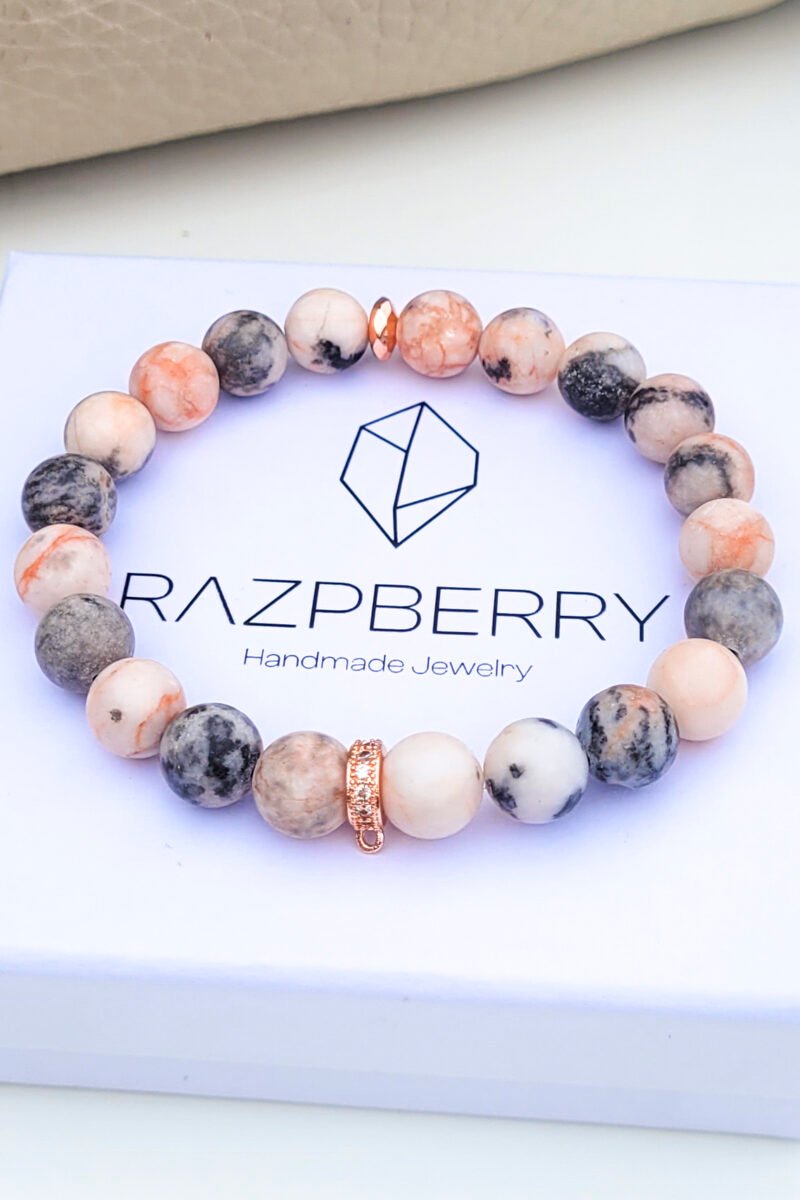 ZEBRA JÁSPIS karkötő - választható köztessel