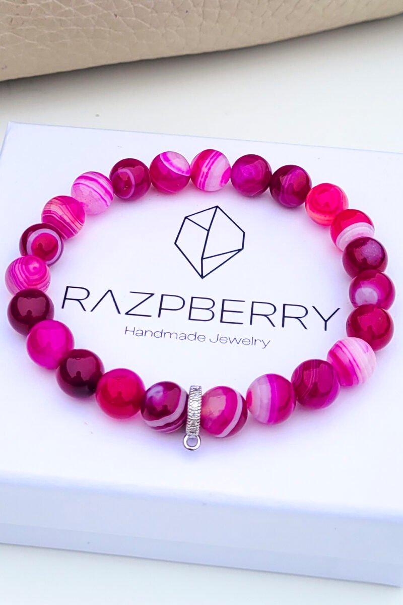 SÁVOS ACHÁT karkötő - választható köztessel