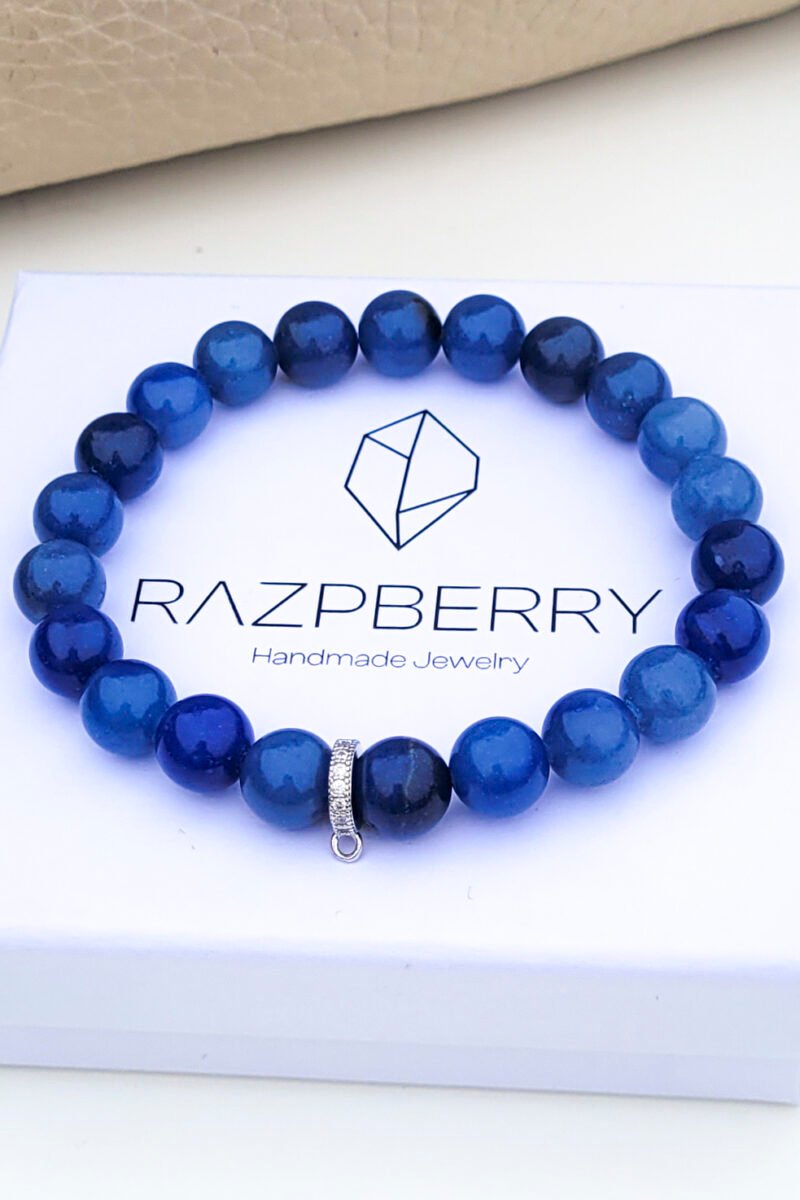 KÉKKVARC karkötő - választható köztessel