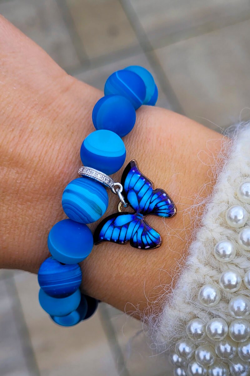 SÁVOS ACHÁT KARKÖTŐ - CHARMMAL (16 CM)