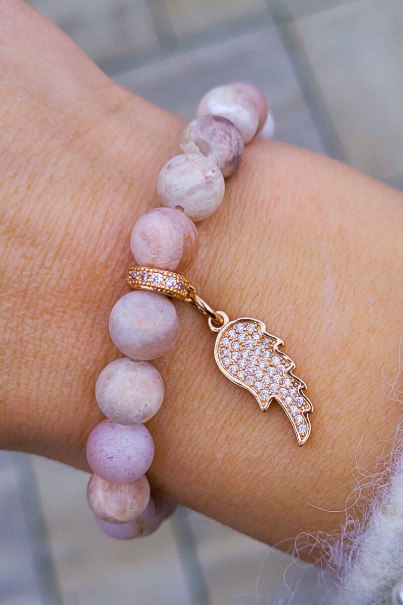 Cirkon angyalszárny charm