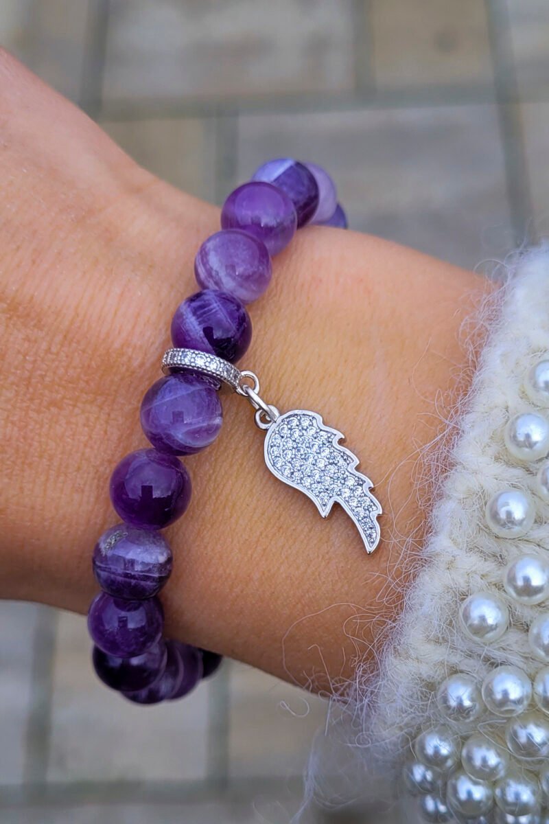 Cirkon angyalszárny charm