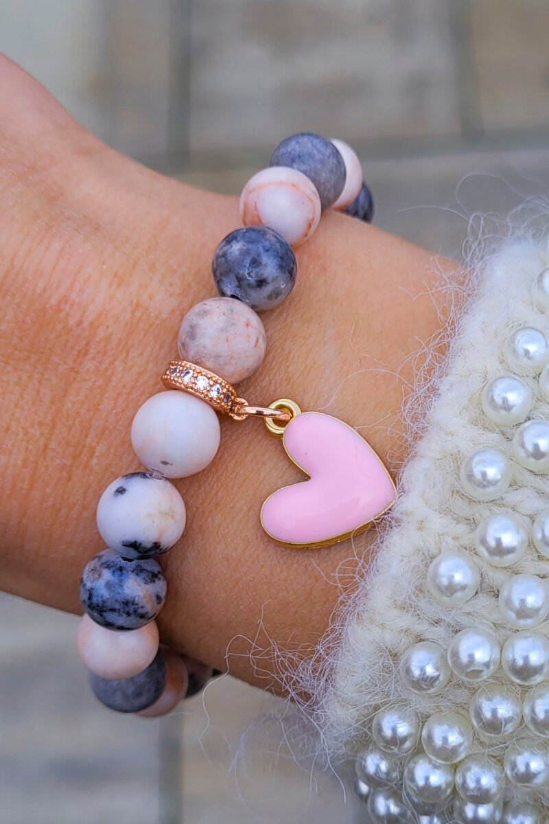 MATT ZEBRA JÁSPIS KARKÖTŐ - CHARMMAL (16 CM)