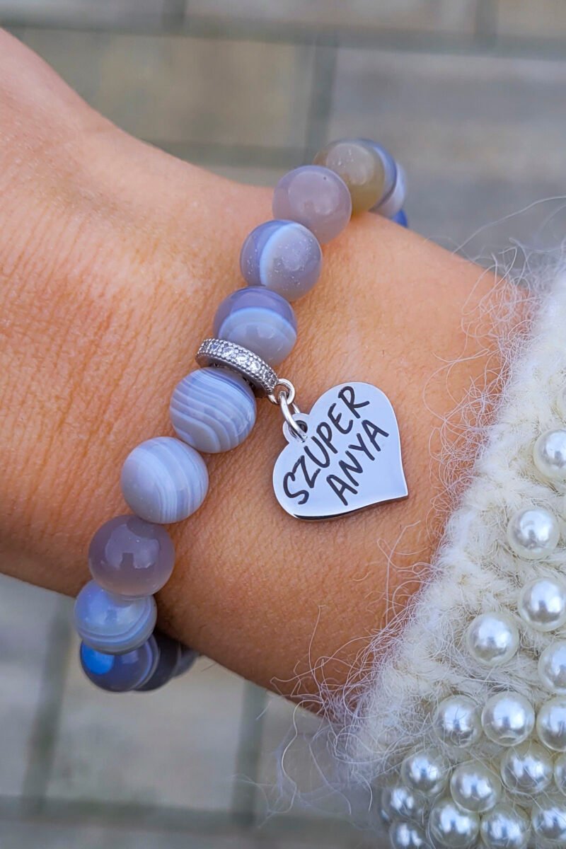 SÁVOS ACHÁT KARKÖTŐ - CHARMMAL (16 CM)