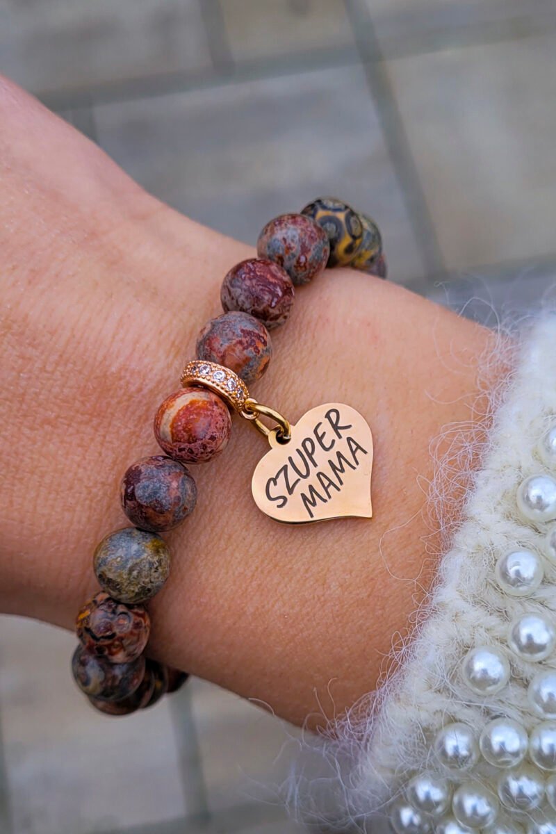 LEOPÁRD JÁSPIS KARKÖTŐ - CHARMMAL (16 CM)