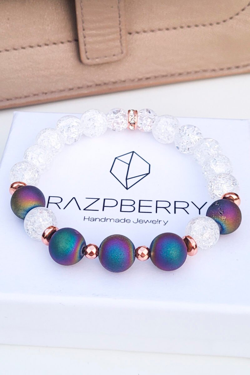 GEÓDÁS ACHÁT X HEGYIKRISTÁLY - 17 CM