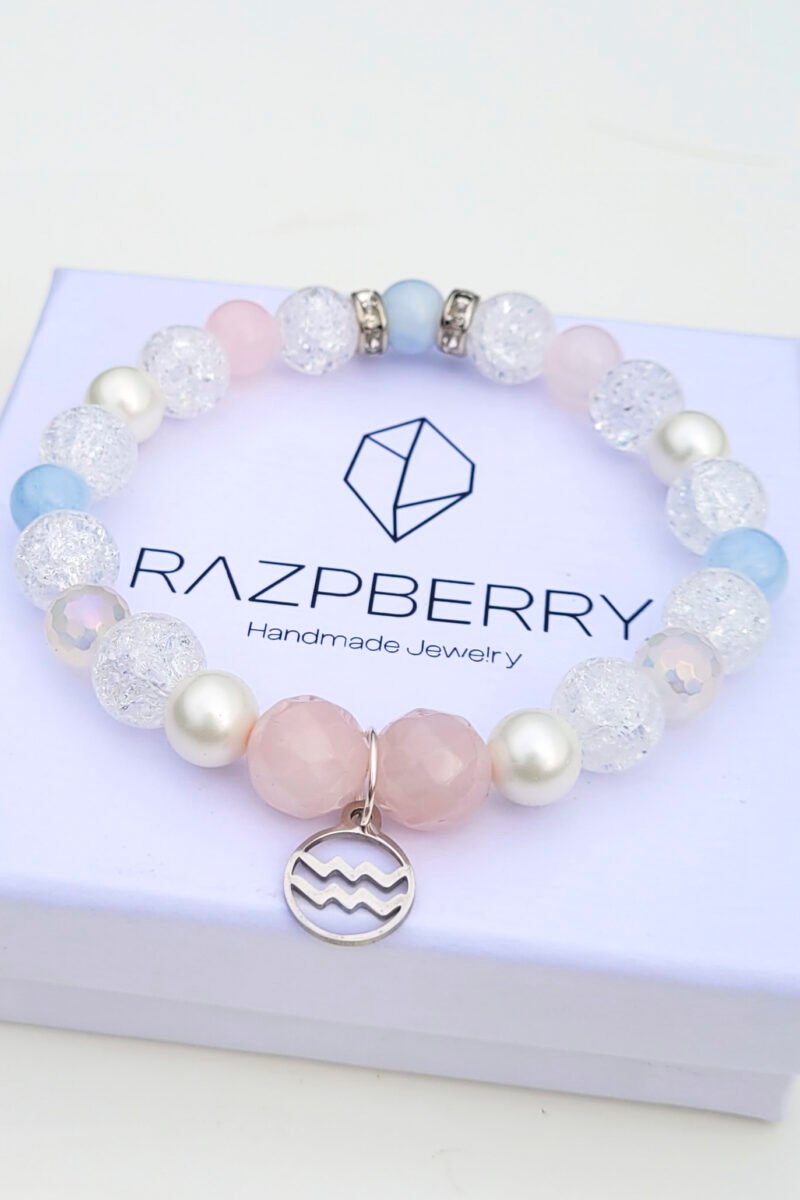 JÁDE X HEGYIKRISTÁLY – VÁLASZTHATÓ HOROSZKÓP CHARM - 18 CM