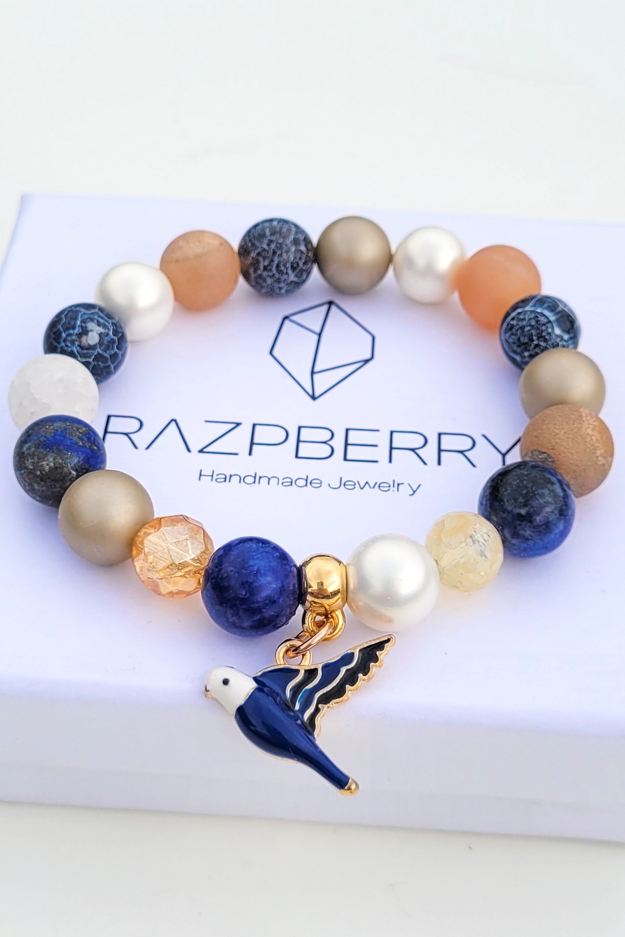 CITRIN X LAPIS LAZULI X ACHÁT - 16 CM