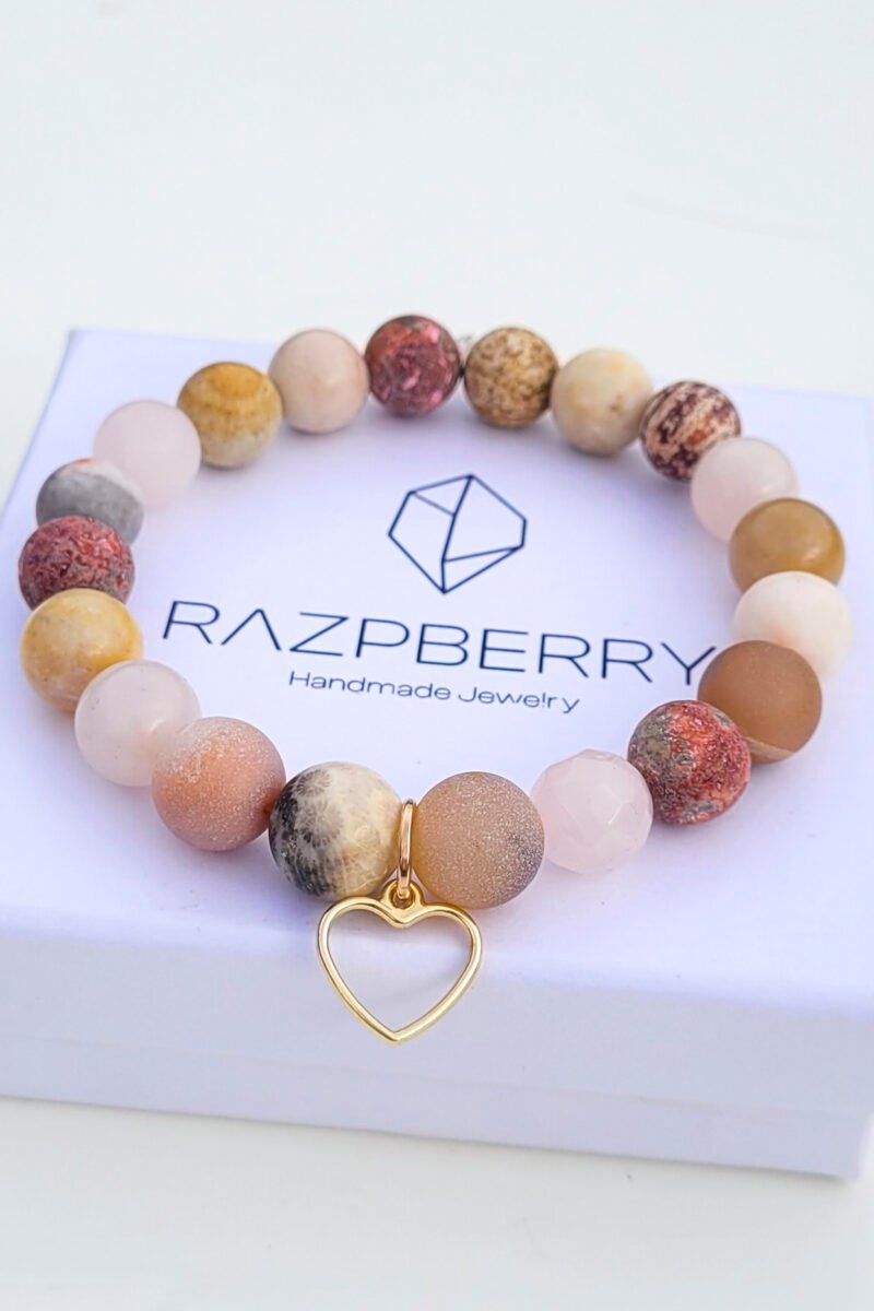 ACHÁT X KORALL X RÓZSAKVARC - 18 CM