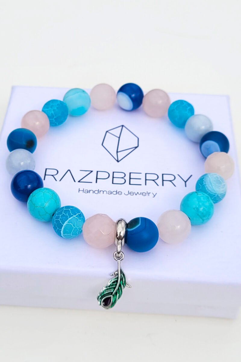 ACHÁT X JÁDE X RÓZSAKVARC - 18 CM