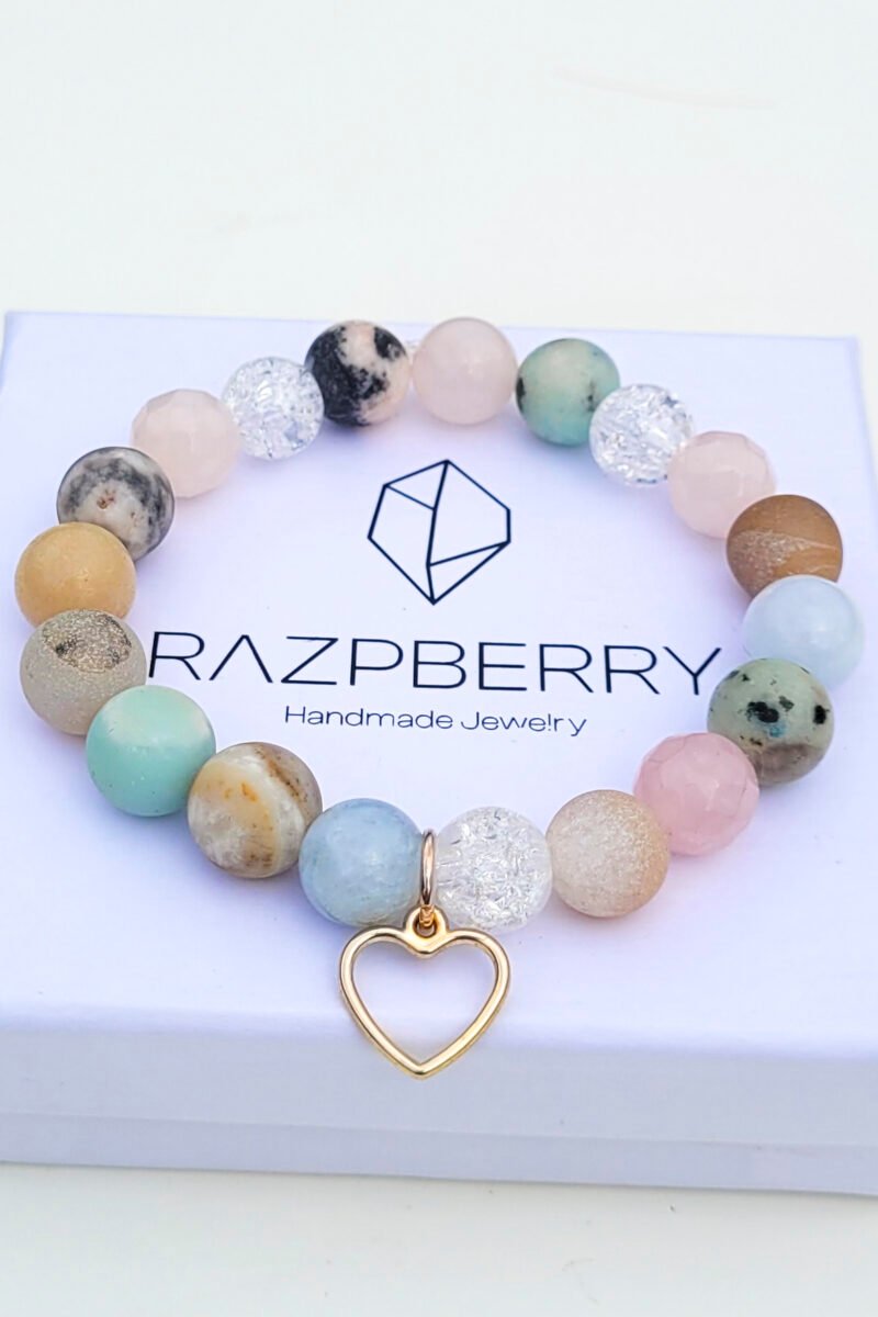 ACHÁT X JÁSPIS X RÓZSAKVARC - 17 CM